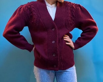 Vintage 80s Knitted Cardigan.