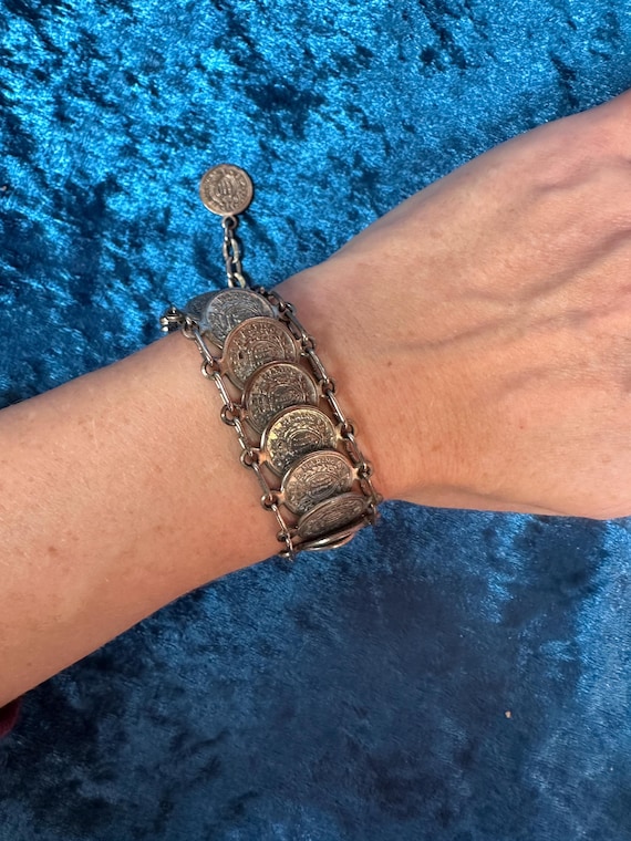 Vintage 80s Venezia Italy Tourist Souvenir Coin Bracelet – Boho