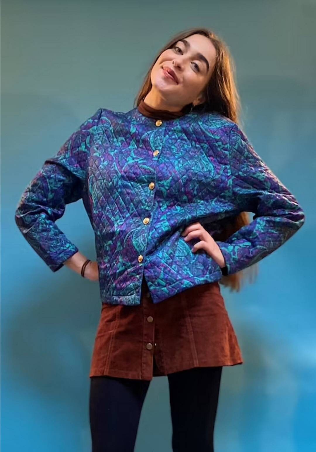 Vintage Paisley Quilted Jacket Etsy