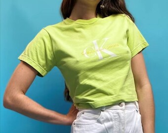 Vintage Y2K CK Calvin Klein Cropped T-shirt.