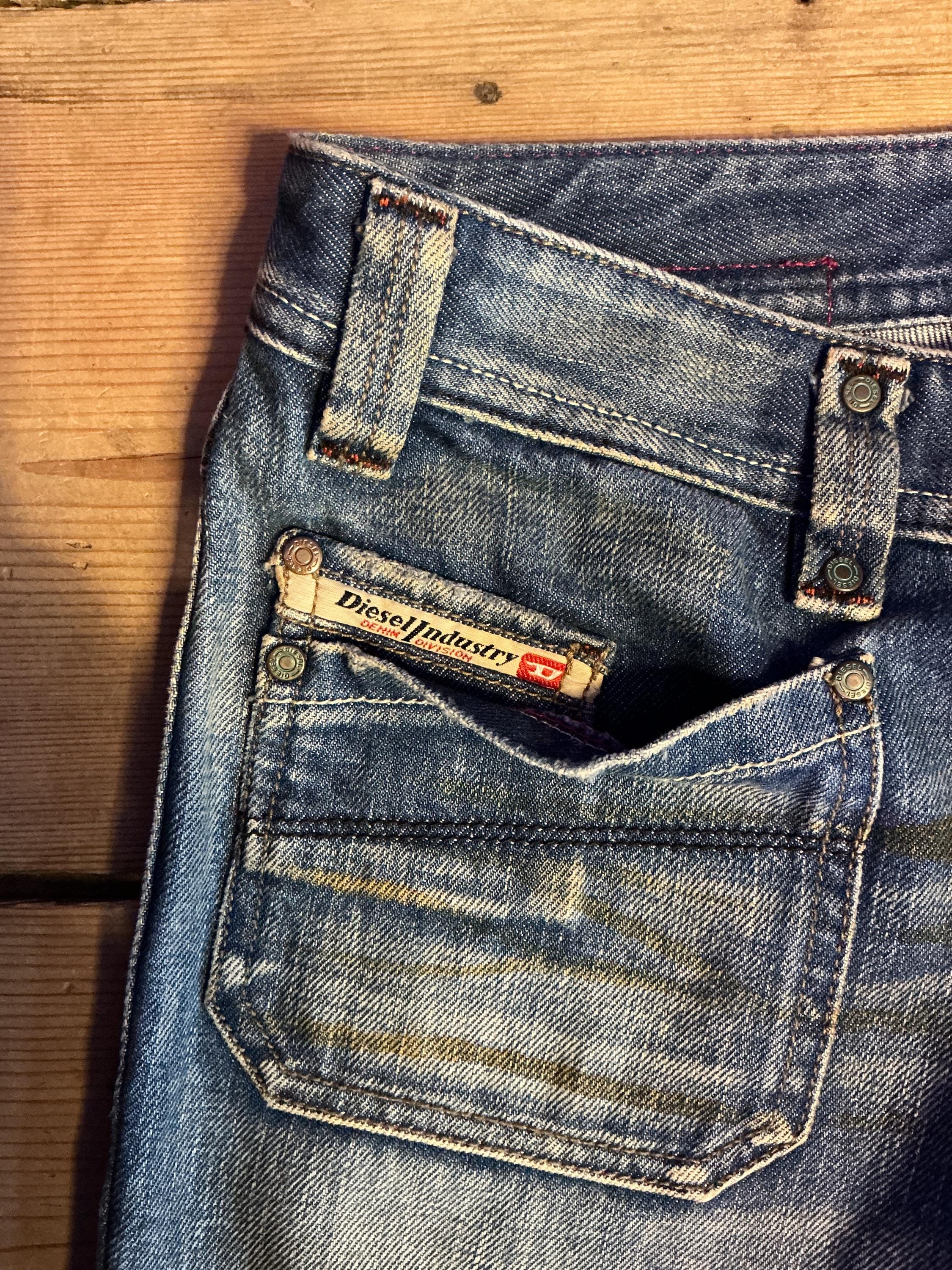 Vintage Diesel Y2K Boot Cut Low Rise Distressed Jeans 32W 28L - Etsy