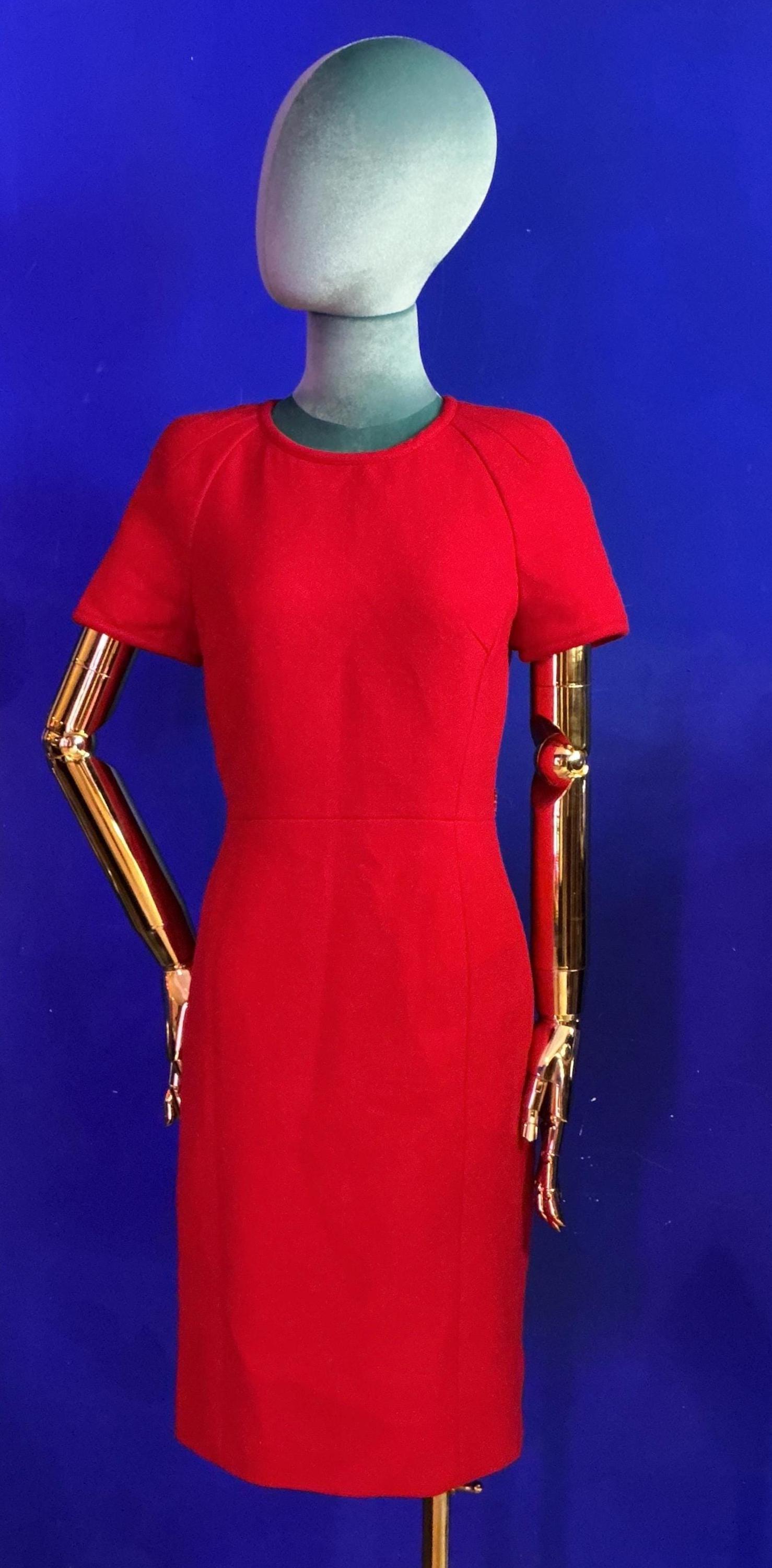 miss sixty red dress Vintage Y2K Miss Sixty Thick Bright Red Short Shift Dress Size S