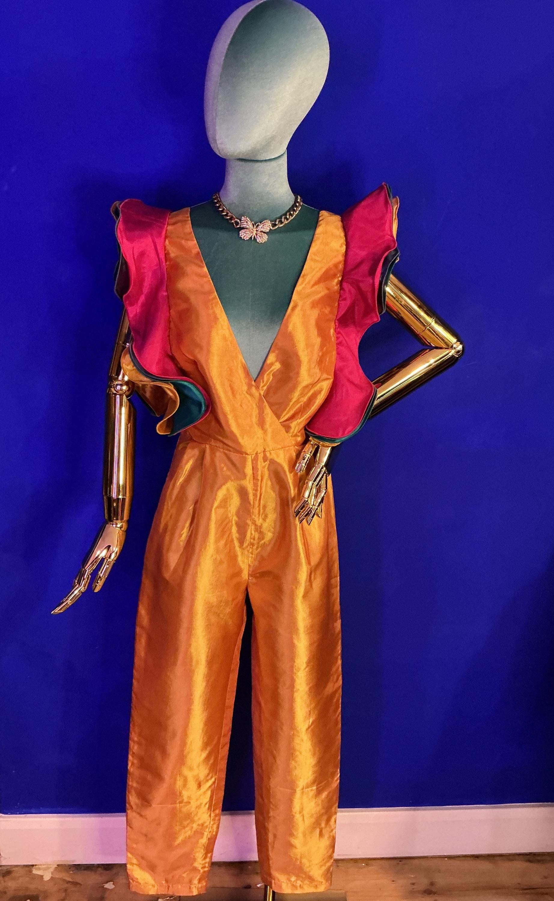 slim fit dress slacks COSTUME RENTAL - E29 Birds of Prey Harley Quinn Yellow Jumpsuit