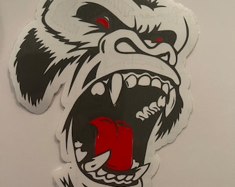 Two Toned Angry Gorilla Vinyl Decal