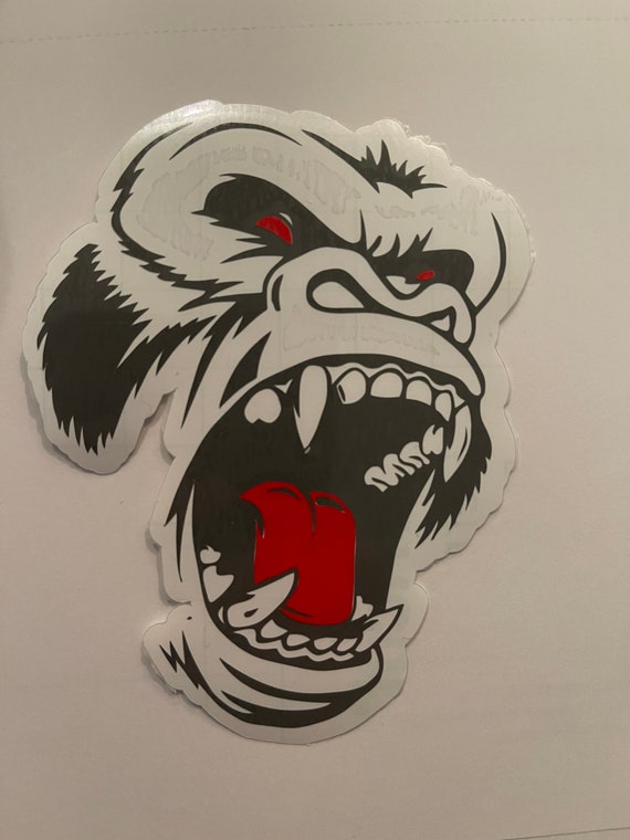 2X King Kong Gorilla Vinyl Car Window Decal Graphic 2-PACK Laptop - Foto 8
