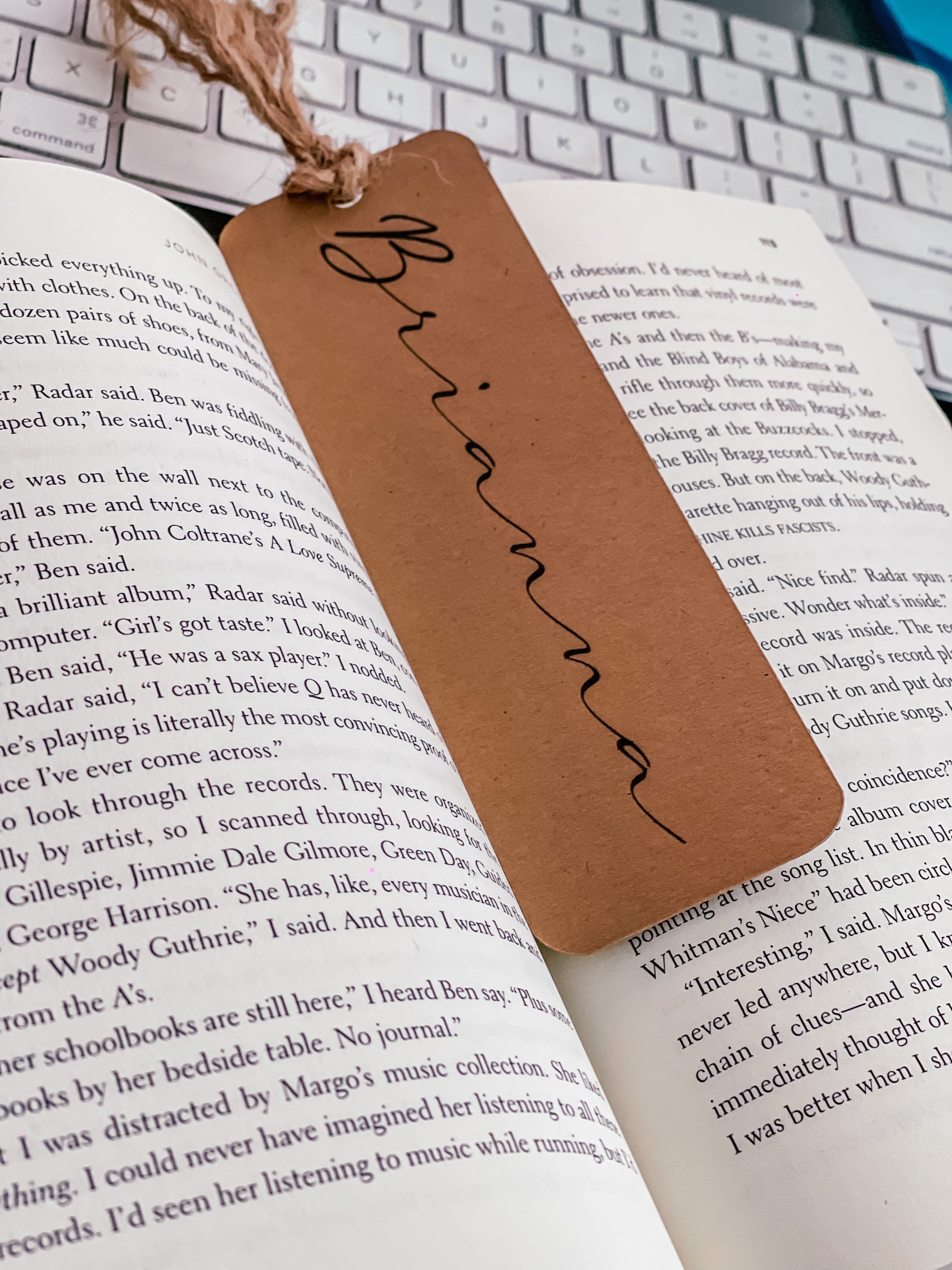 Custom bookmarks name bookmark book club bookmark lettering Etsy