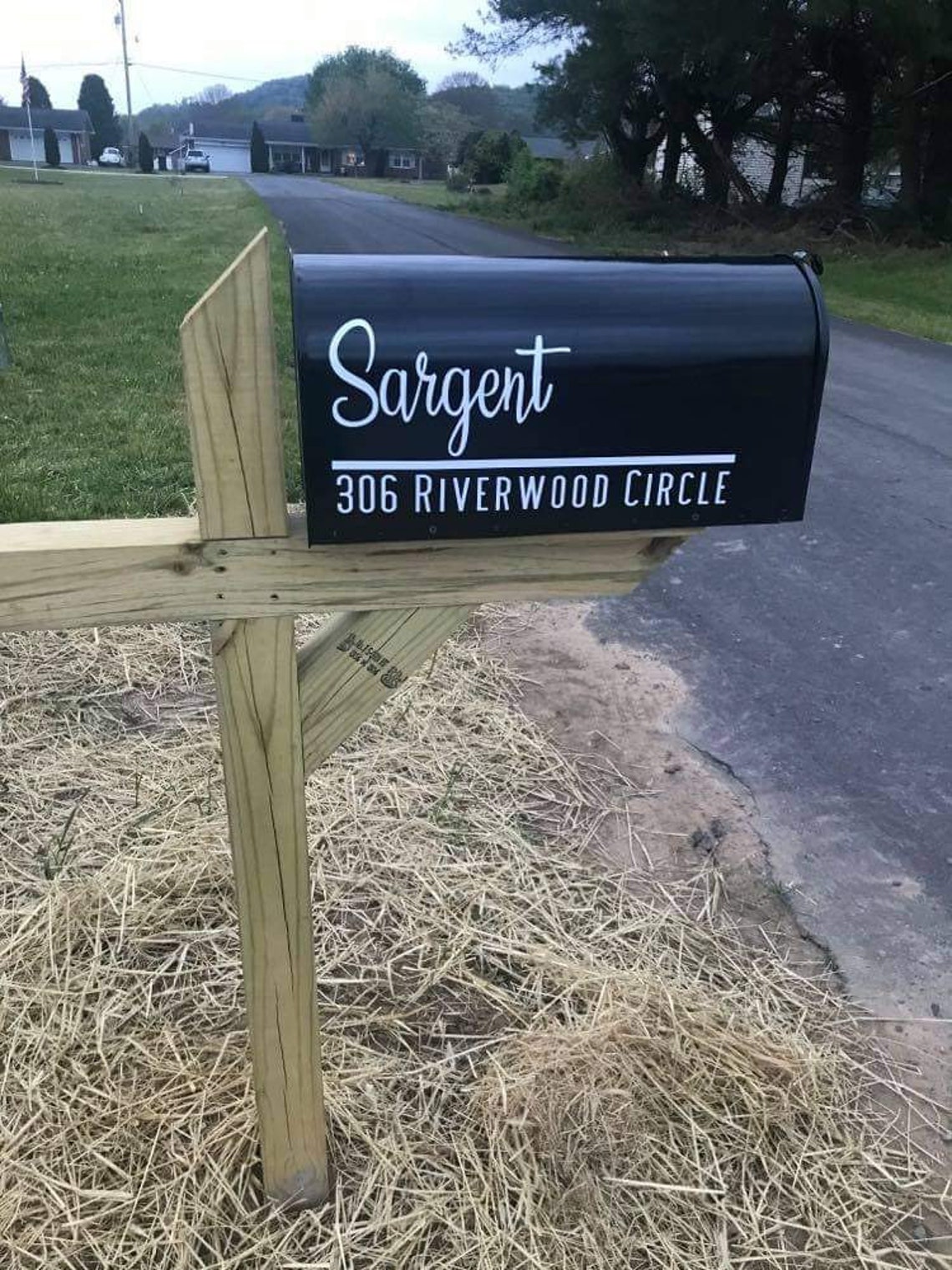 Mailbox name and address decals with thank you for postal Etsy