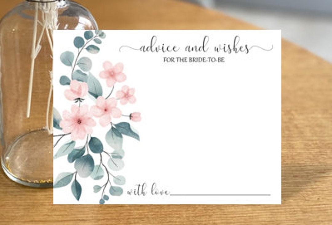 Advice Cards for Bride to Be Wedding Advice Cards Guest Book Etsy