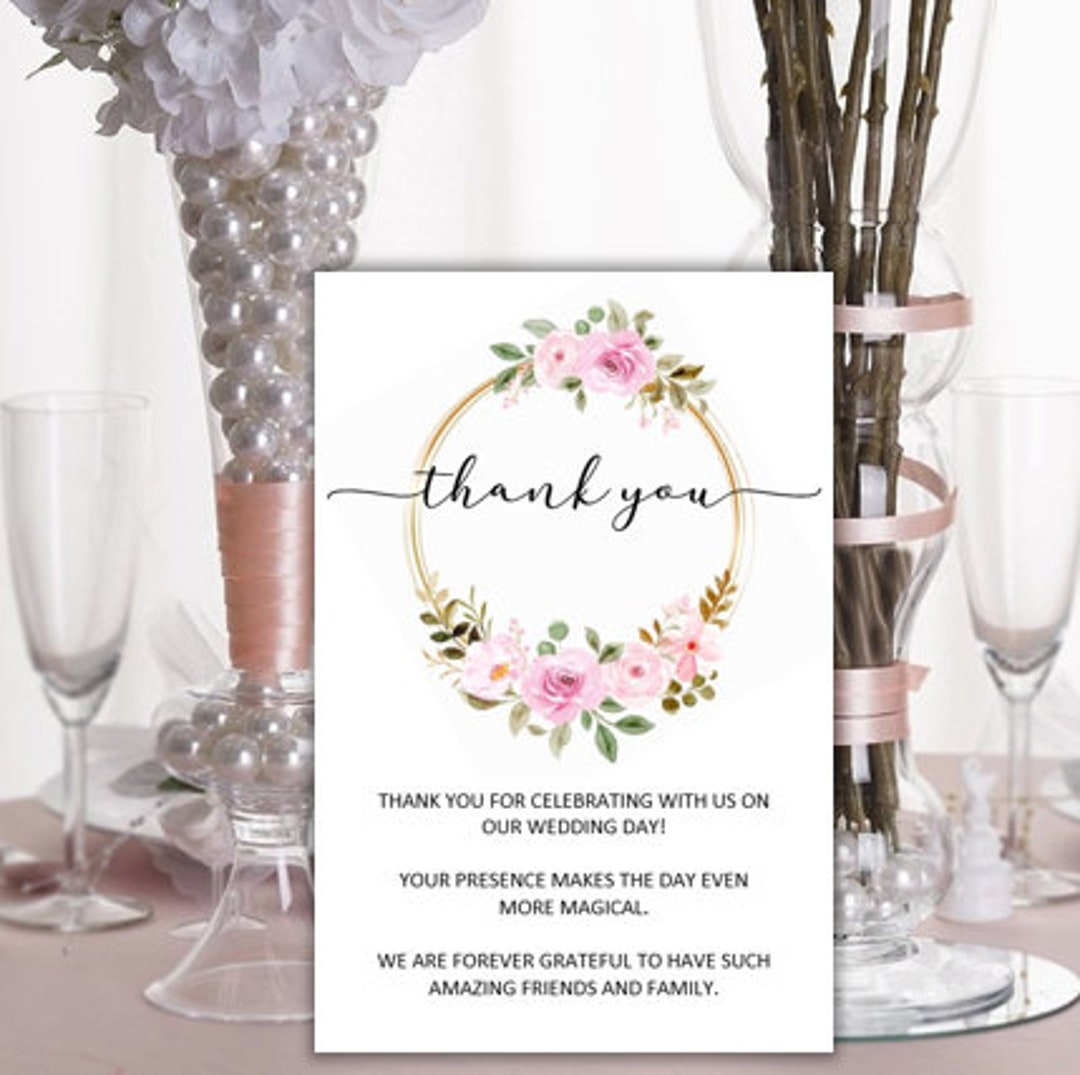 Thank You Place Cards Table Setting Cards for Wedding Etsy