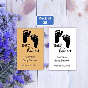 Custom Baby Shower Seed Packets  Couples Shower Favors Personalized Baby Feet Birth Announcement Pack of 25