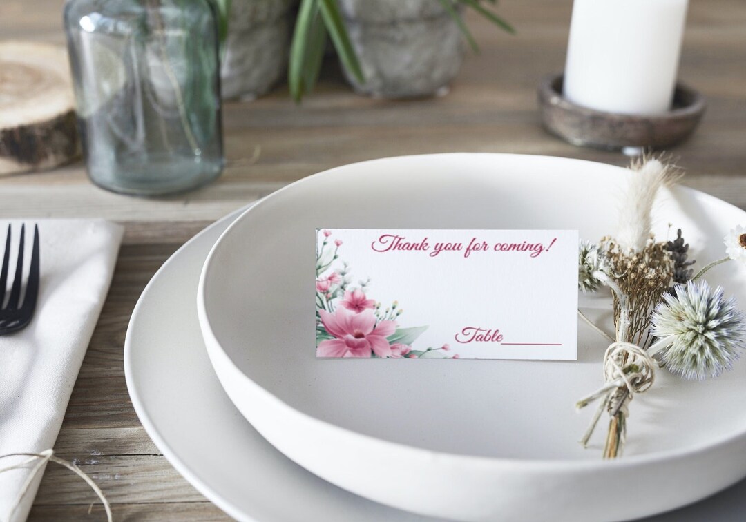 Wedding Table Tent Place Cards, Tented Name Cards, Guest Table Seating