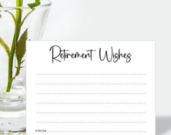 Retirement Wishes Cards, Retiring Coworker Wishes for Retiring, Congrats Cards for Retirement Farewell Party, Pack of 25 Cards