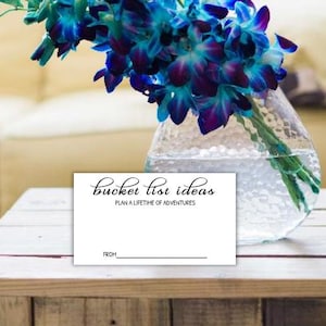 Bucket List Adventure Cards  Party Decorations  Activities  Printed 2x35 Small Cards