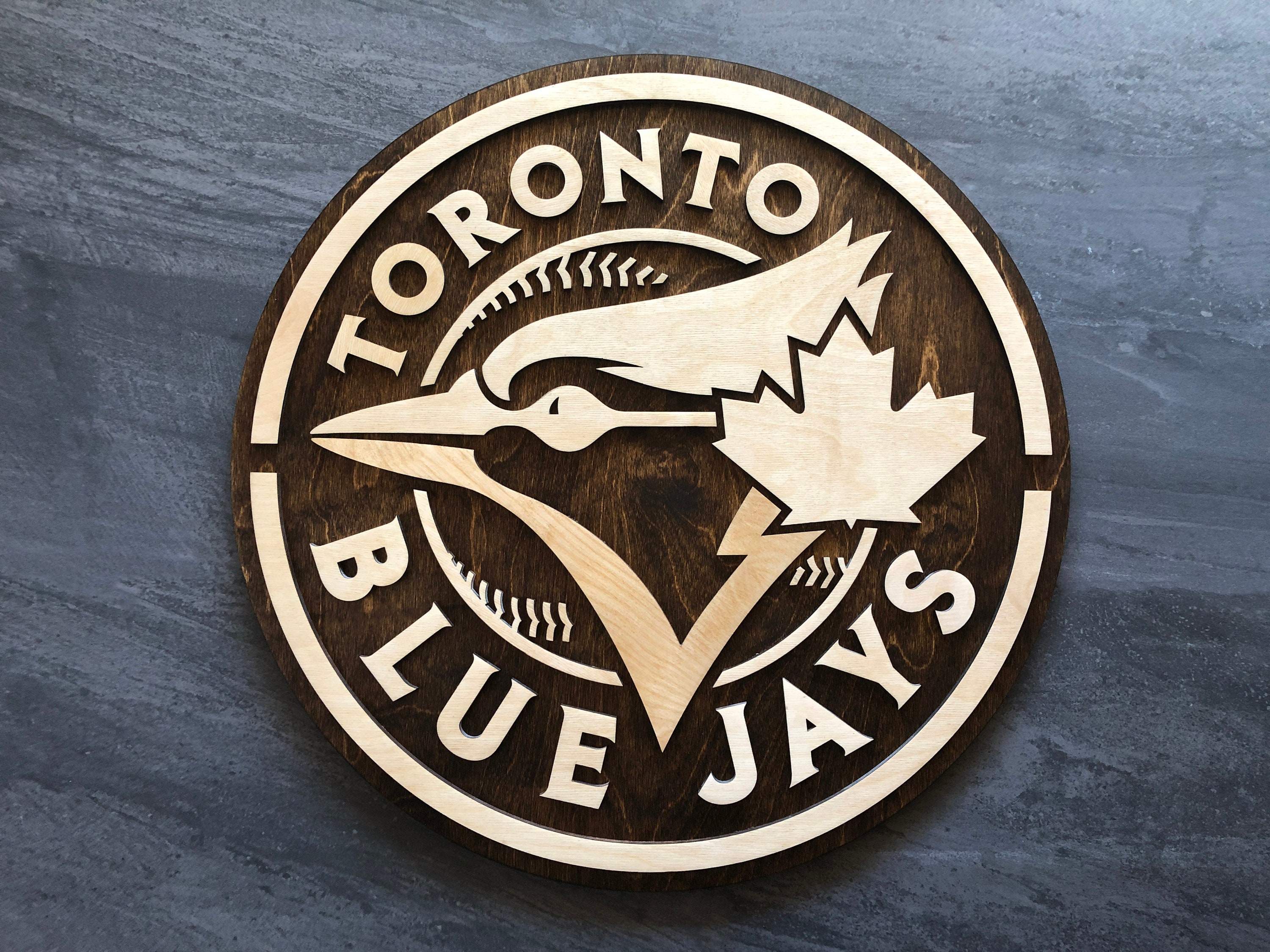 Toronto Blue Jays Baseball Wood Sign Etsy