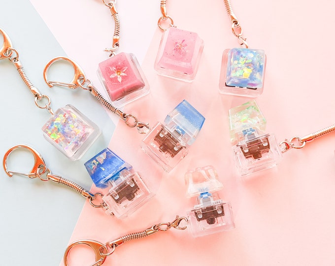PREMIUM Artisan Mechanical Keycap Keyring Combo! SUPER CLICKLY ...