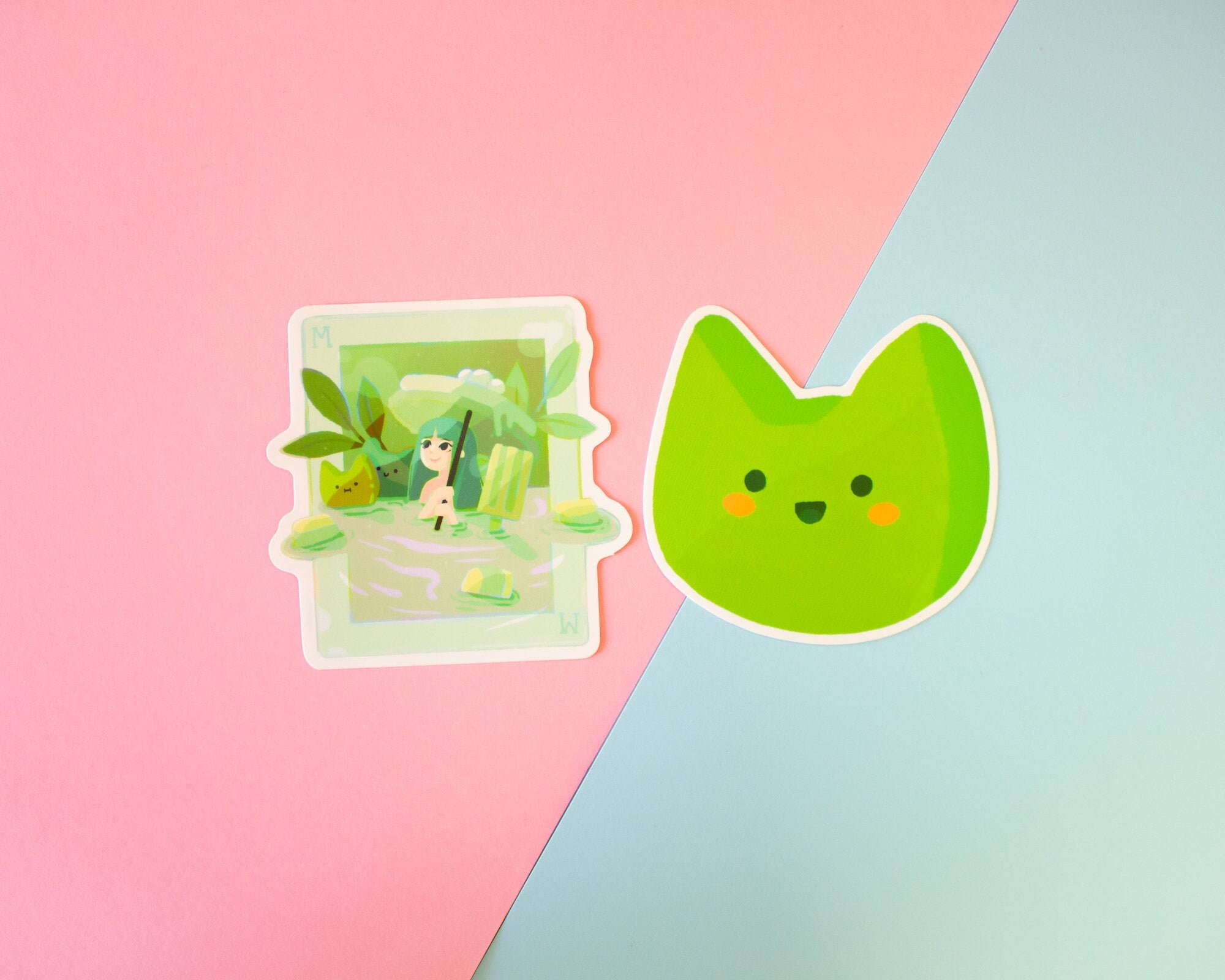 Matcha Greentea Girl Matcha Mochi Large Premium Sticker Etsy