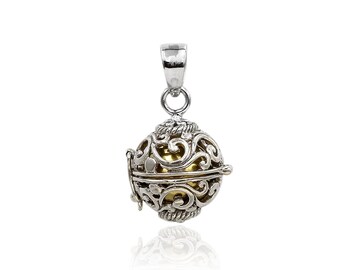 Bali Silver 20mm Dream Ball Gamelan Ball Mexican Bola Harmony Ball Pendant DB015 Bali Silver 20mm Dream Ball Gamelan Ball Mexican Bola Harmony Ball Pendant DB015