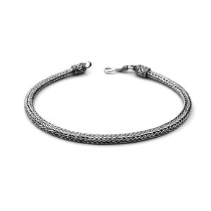 Balinese HANDMADE 4mm Bali SNAKE Chain Bracelet Solid Sterling Silver 7.5" &  8"