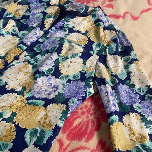 Chaqueta de cóctel vintage Adrianna Papell para mujer, 100% seda, estampado de hortensias, talla 16 imagen 2