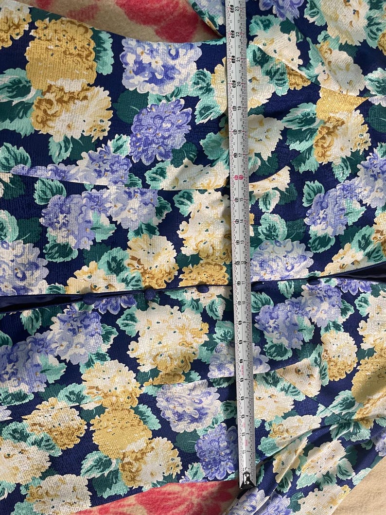 Chaqueta de cóctel vintage Adrianna Papell para mujer, 100% seda, estampado de hortensias, talla 16 imagen 6