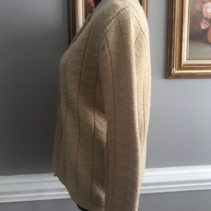 Vintage Bernice brand tan cardigan sweater 1970s image 5