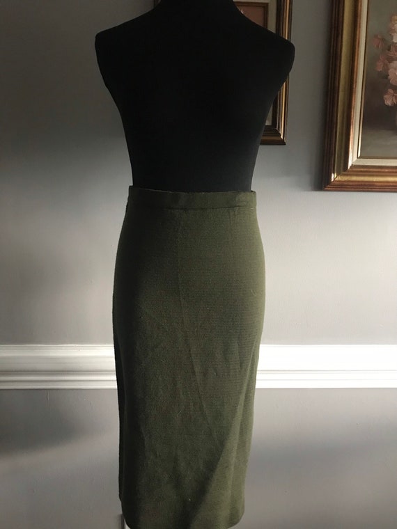 Vintage Sebastian Made in Italy Army Green Texture