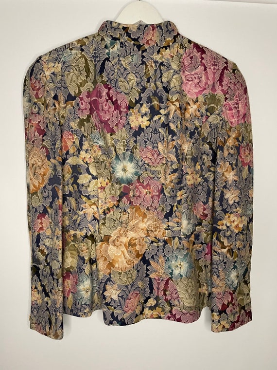 Vtg. Leslie Fay Floral Blazer SZ 8 - image 9