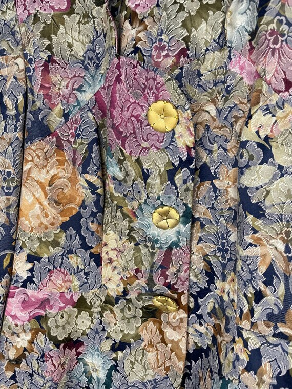 Vtg. Leslie Fay Floral Blazer SZ 8 - image 7