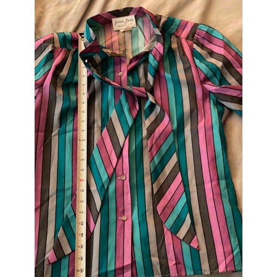 VTG. Jerrie Lurie Collectibles Striped Blouse - image 3