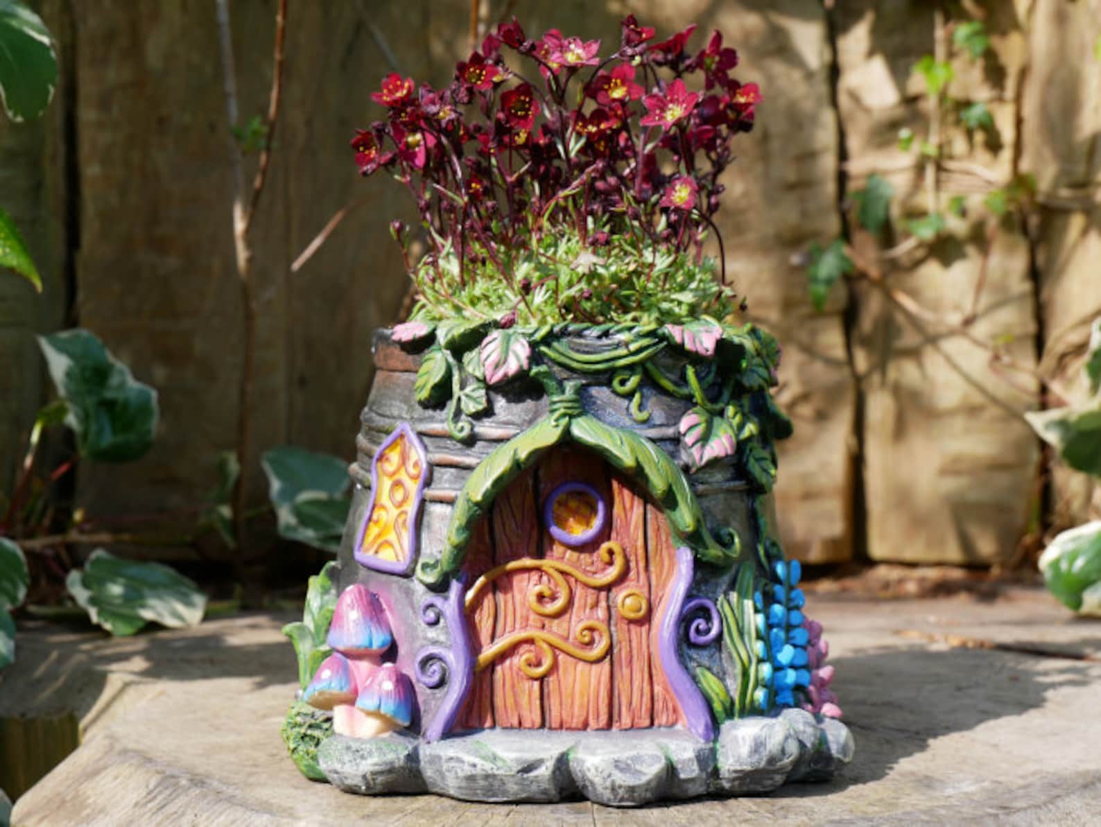 Fairy planter Fairy Garden Tree house Garden Planter Etsy