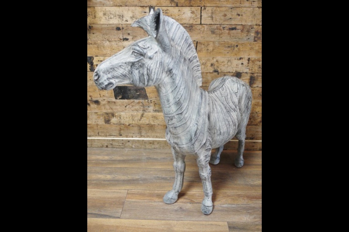 Garden Zebra Sculpture Garden Statue Zebra Garden Statue Etsy