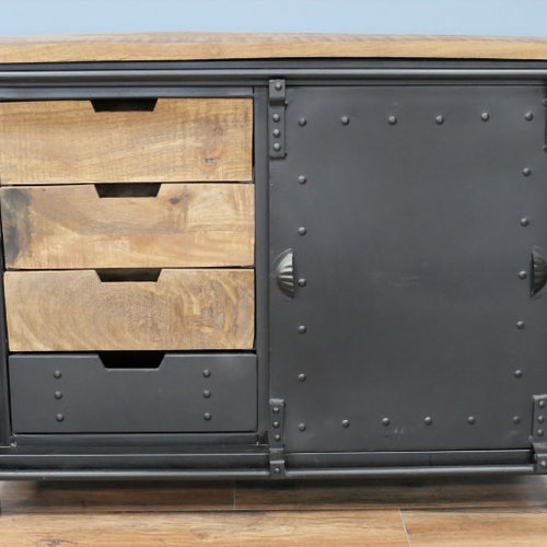 Retro Industrial Industrial Design Sideboard TV Unit Etsy