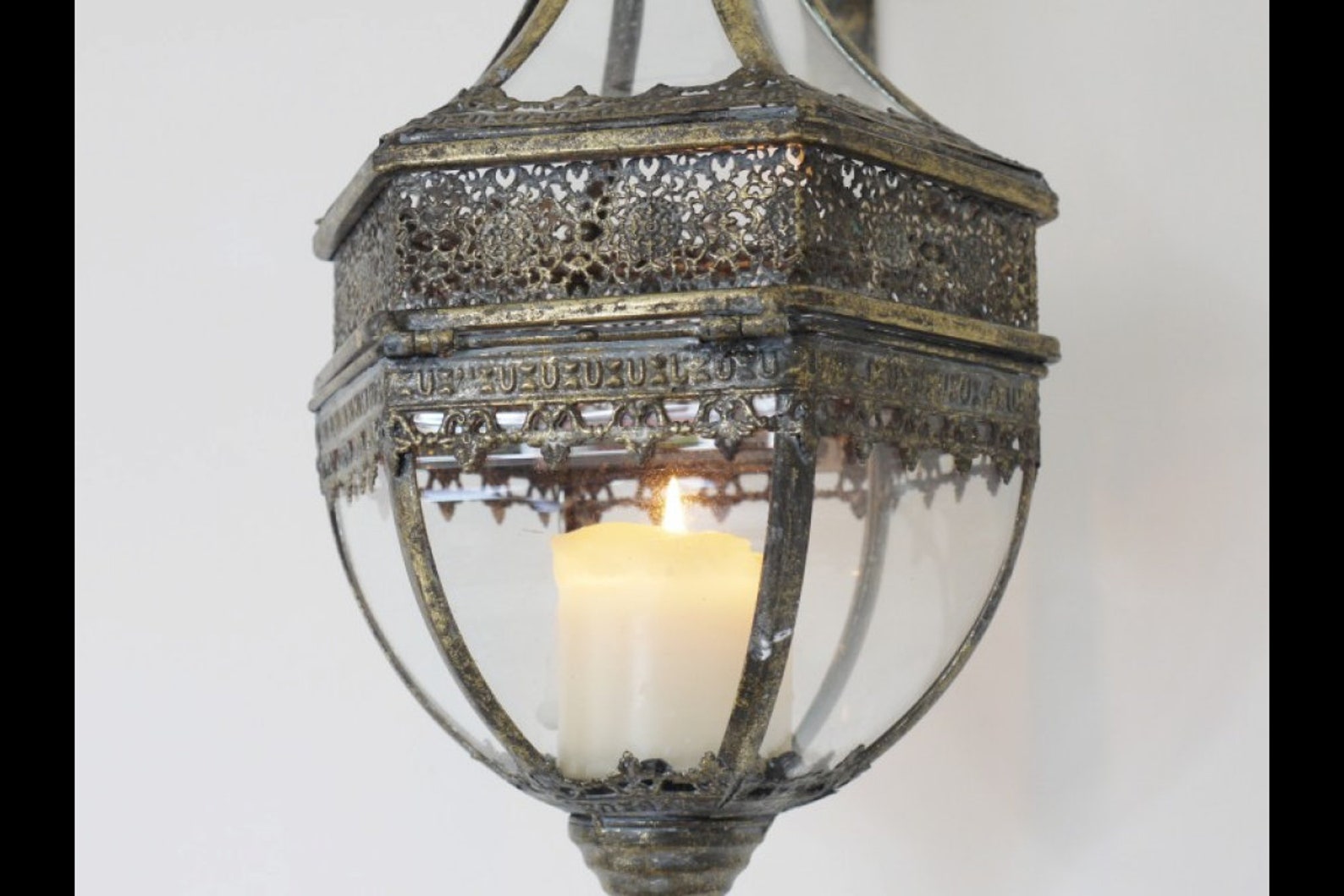 Antique gold wall lantern with bracket candle lamp ID3907 Etsy