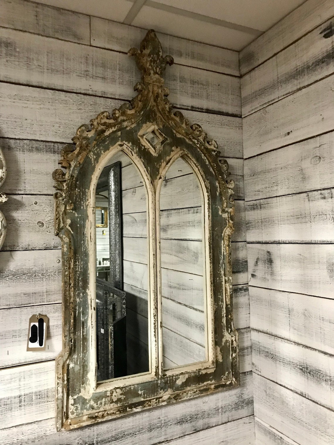 Shabby Chic Mirror Wall Art Home Decor Rustic Wooden Wall Etsy UK