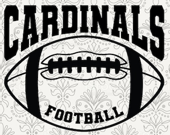 Cardinals Football Silhouette Team Clipart vector svg file for cutting with Cricut, Sublimation Png and Svg for Shirts, Vinyl Cut File