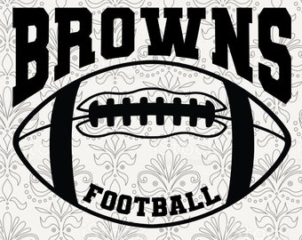 Browns Football Silhouette Team Clipart vector svg file for cutting with Cricut, Sublimation Png and Svg for Shirts, Vinyl Cut File