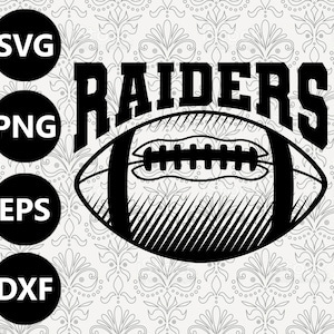 Raiders Football Shading Silhouette Team Clipart Vektor svg Datei zum Schneiden mit Cricut, Sublimation Png und Svg für Shirts