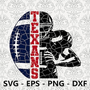 Texans Distressed Half Hand svg, eps, png, dxf, pdf, layered file, Ready For Silhouette Cricut and Sublimation, Svg Files