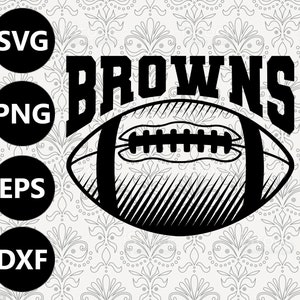 Browns Football Shading Silhouette Team Clipart Vektor svg Datei zum Schneiden mit Cricut, Sublimation Png und Svg für Shirts