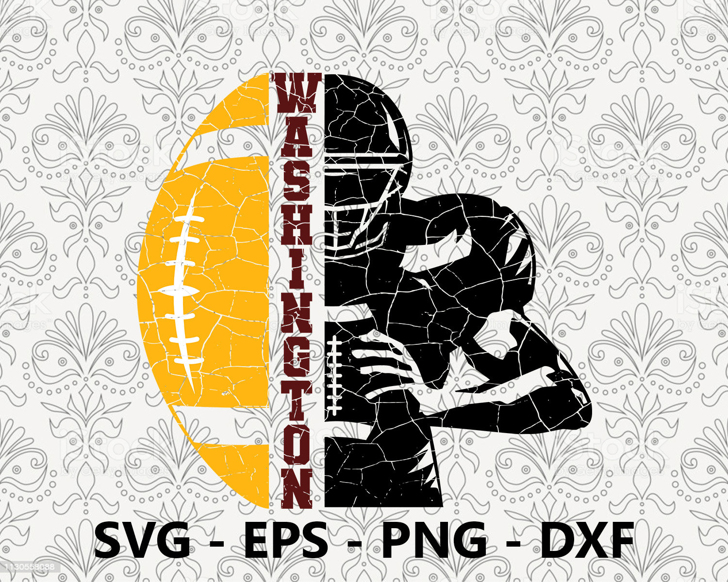 Washington Distressed Half Hand Svg, Eps, Png, Dxf, Pdf, Layered File ...