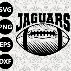 Jaguars Football Shading Silhouette Team Clipart Vektor svg Datei zum Schneiden mit Cricut, Sublimation Png und Svg für Shirts