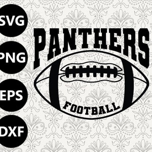 Panthers Football Silhouette Team Clipart vector svg file for cutting with Cricut, Sublimation Png and Svg for Shirts, Vinyl Cut File