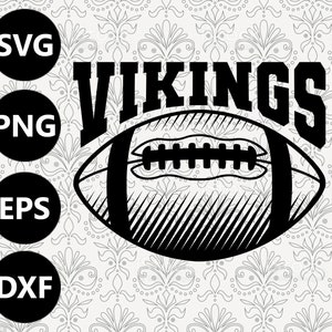 Vikings Football Shading Silhouette Team Clipart Vektor svg Datei zum Schneiden mit Cricut, Sublimation Png und Svg für Shirts