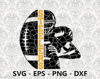 Steelers Distressed Half Hand svg, eps, png, dxf, pdf, layered file, Ready For Silhouette Cricut and Sublimation, Svg Files