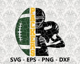 Packers Distressed Half Hand svg, eps, png, dxf, pdf, layered file, Ready For Silhouette Cricut and Sublimation, Svg Files