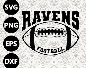 Ravens Football Silhouette Team Clipart vector svg file for cutting with Cricut, Sublimation Png and Svg for Shirts, Vinyl Cut File