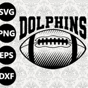 Delfine Fußball Shading Silhouette Team Clipart Vektor svg Datei zum Schneiden mit Cricut, Sublimation Png und Svg für Shirts