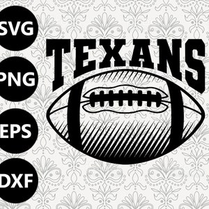 Texans Football Shading Silhouette Team Clipart Vektor svg Datei zum Schneiden mit Cricut, Sublimation Png und Svg für Shirts