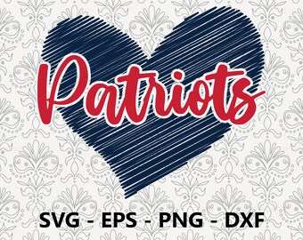Patriots Football Love svg, eps, png, dxf, pdf, layered file, Ready For Silhouette Cricut and Sublimation, Svg Files