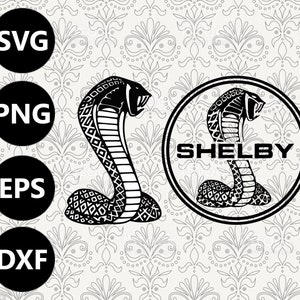Ford Shelby Logo Silhouette Clipart vector svg bestand voor het snijden met Cricut